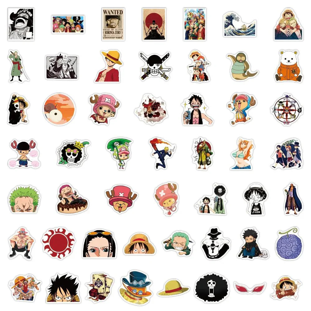 One Piece Stickers - Vibrant Anime Character Decals | Durable Laptop & Water Bottle Stickers Paper products