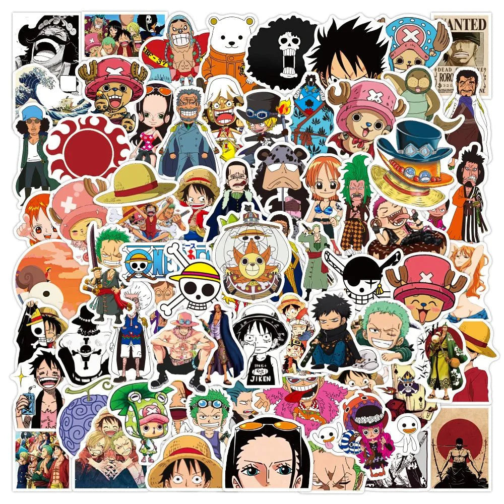 One Piece Stickers - Vibrant Anime Character Decals | Durable Laptop & Water Bottle Stickers Paper products