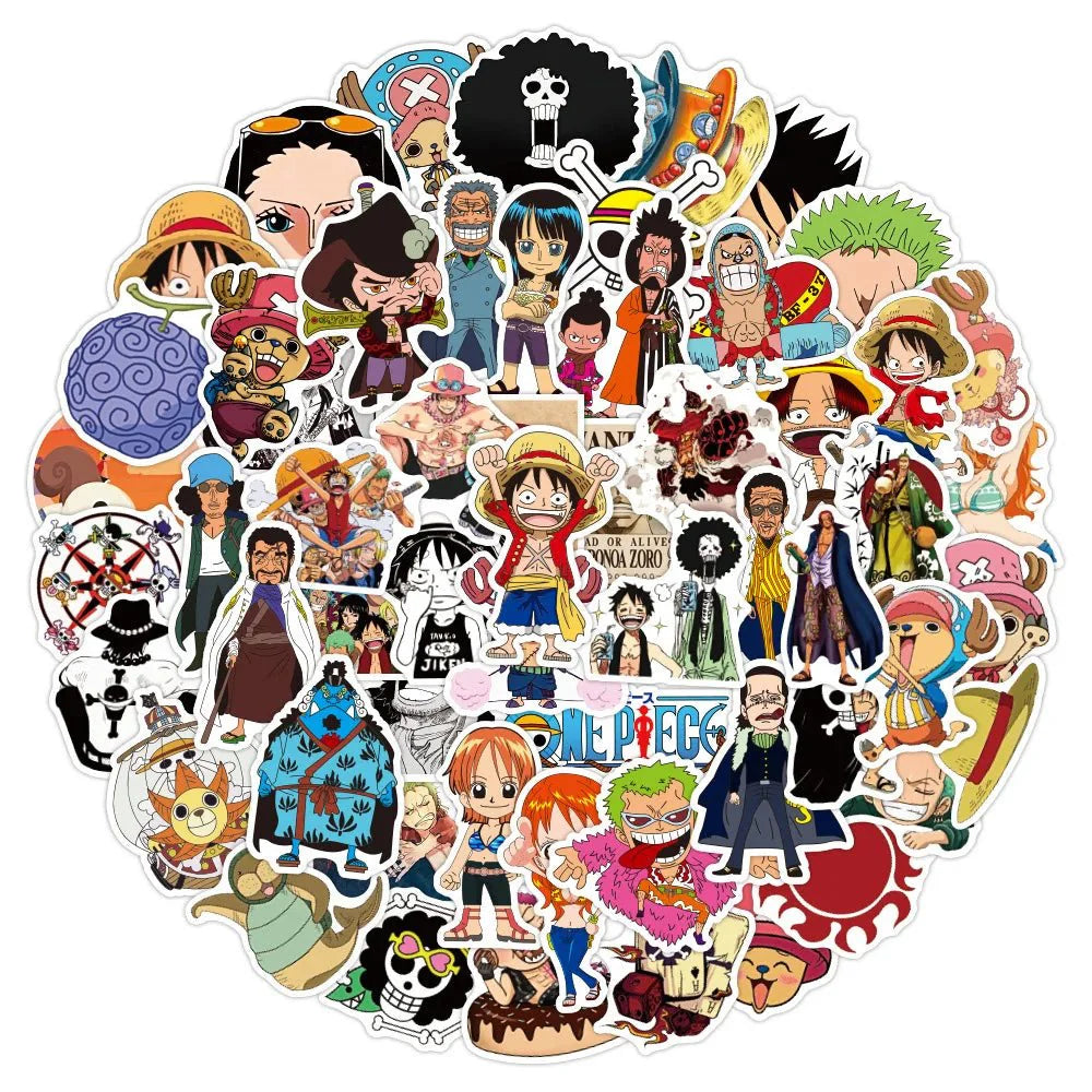 One Piece Stickers - Vibrant Anime Character Decals | Durable Laptop & Water Bottle Stickers Paper products