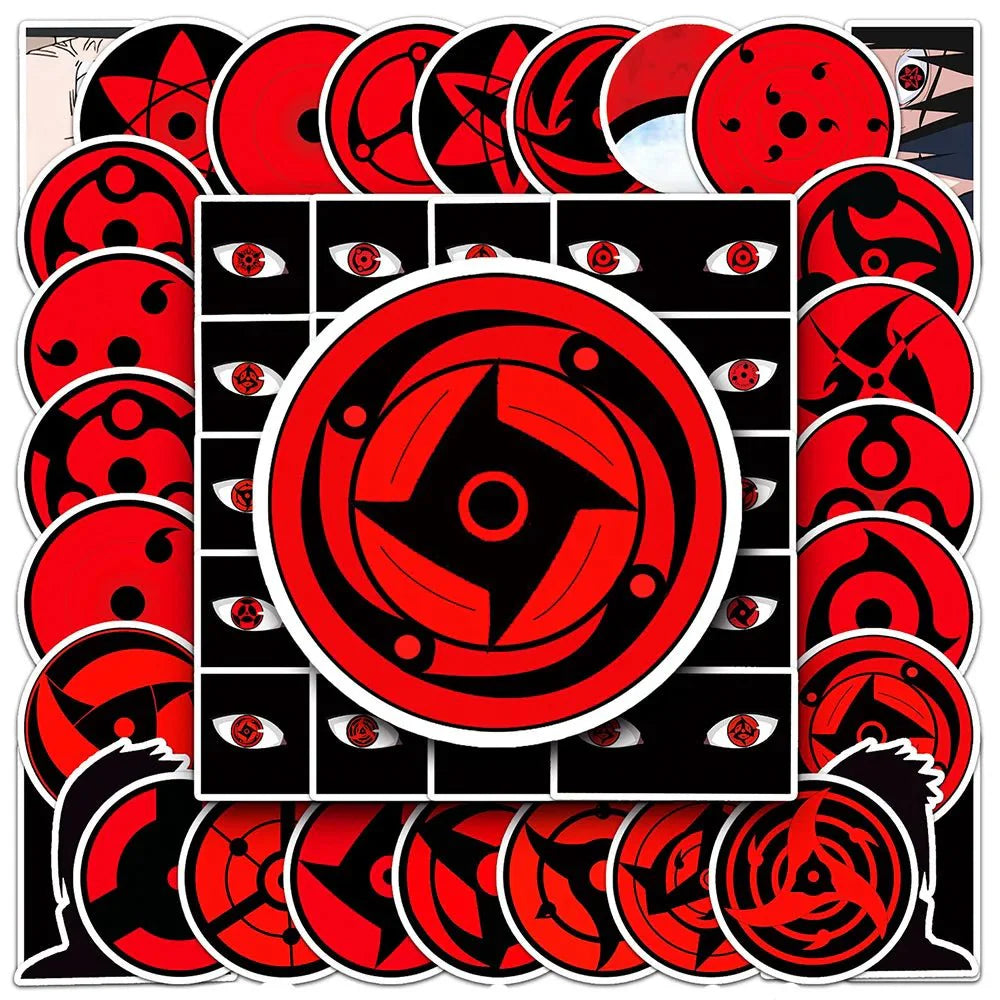 Naruto Logo Stickers - 50 Piece Sticker Pack | High Quality Decals & Ninja Decal Set 50pcs Stickers