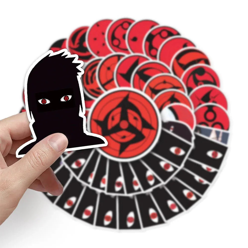 Naruto Logo Stickers - 50 Piece Sticker Pack | High Quality Decals & Ninja Decal Set Stickers