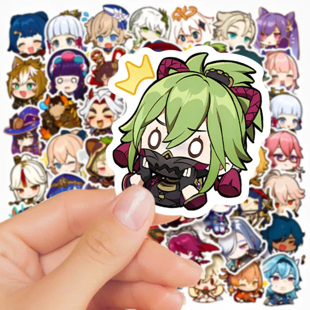 10/50pcs Cute Genshin Impact Stickers Anime - Gapo Goods -