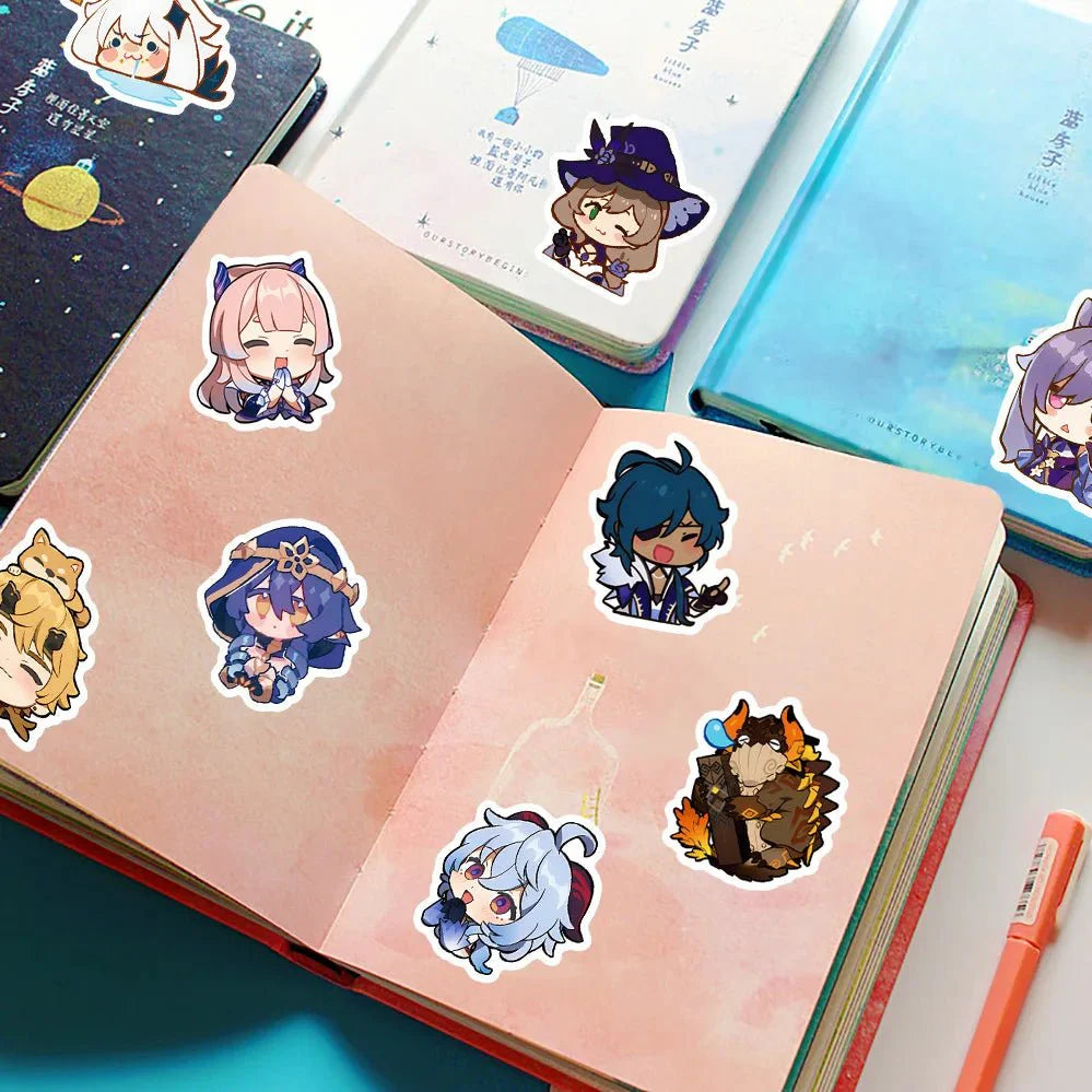 10/50pcs Cute Genshin Impact Stickers Anime - Gapo Goods -