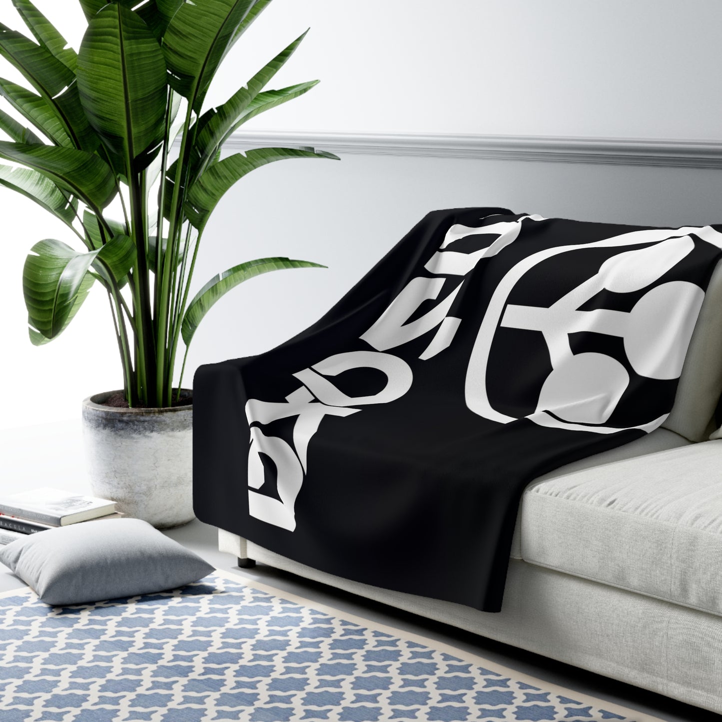 Cyberpunk Sherpa Fleece Blanket - Arasaka Design