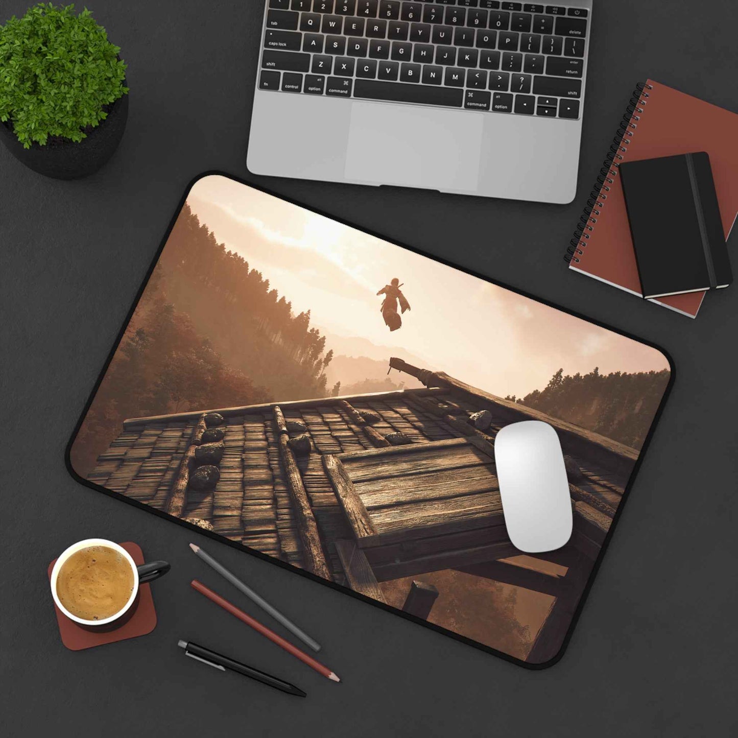 Gaming Desk Mat – Durable Non Slip Desk Pad With Hemmed Edges | Colorful Office Decor Home Decor