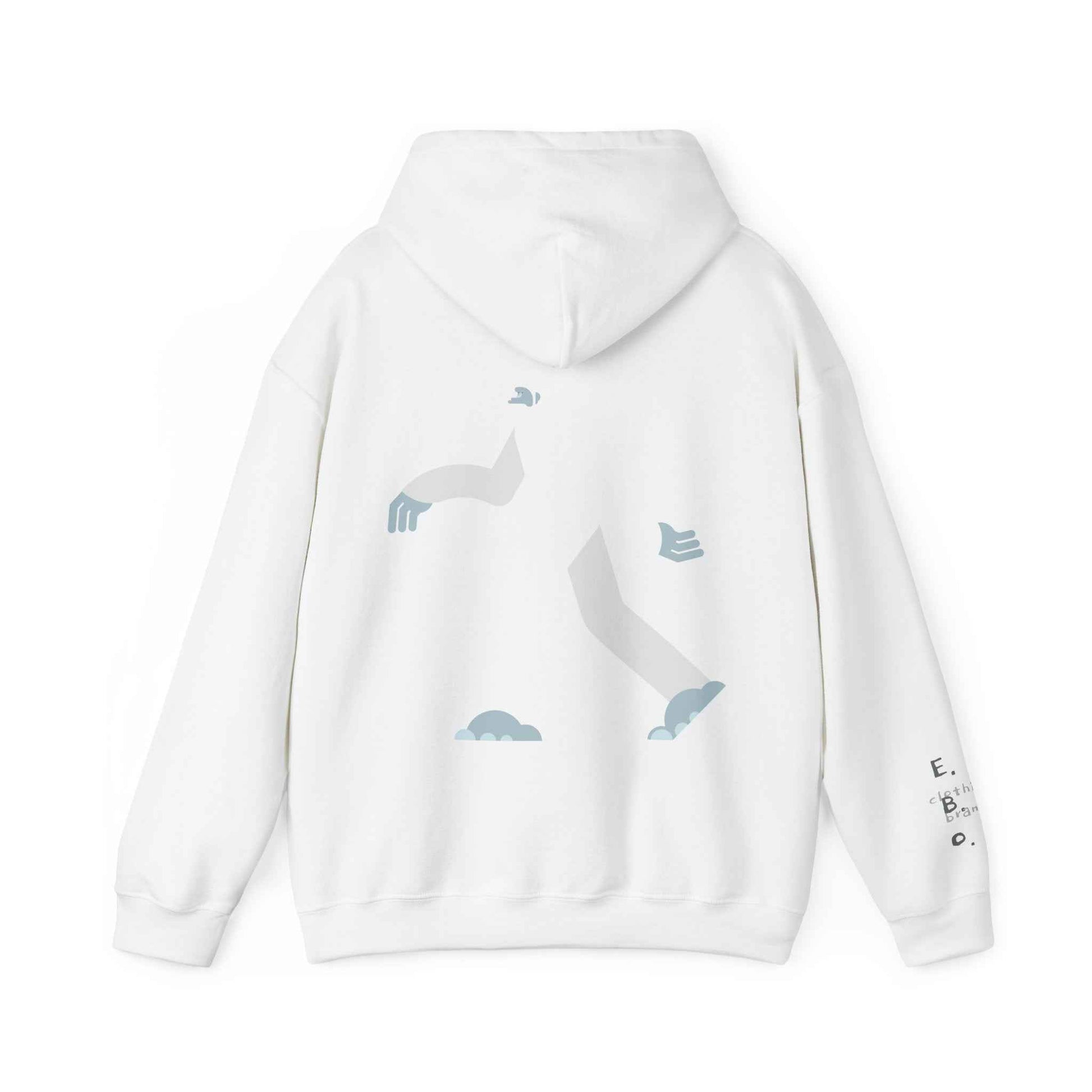 Giant Yeti Hoodie Unisex Sweatshirt, Sasquatch Pullover Monster Hooded Top EBO Design for Yeti Lovers White Hoodie