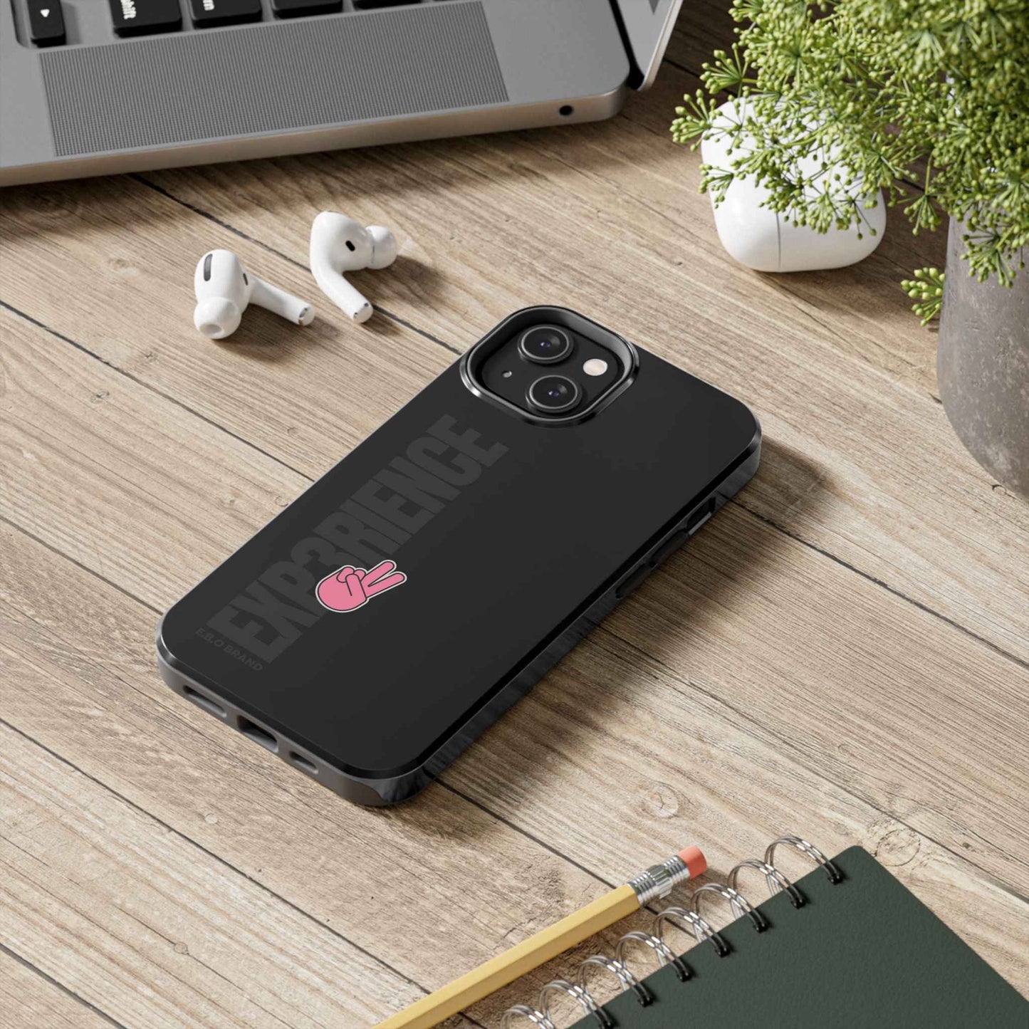Tough Phone Cases Experience Gaming with E B O Brand Logo - Durable Heavy Duty Protective Phone Cover iPhone 14 Phone Case