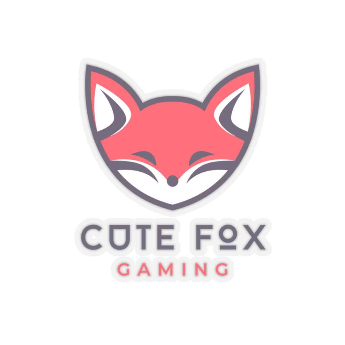 Cute Fox Stickers - Gaming Kiss-Cut Stickers 3" ร 3" Transparent Paper products