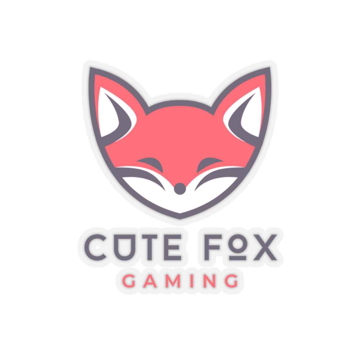 Cute Fox Stickers - Gaming Kiss-Cut Stickers 6" ร 6" Transparent Paper products