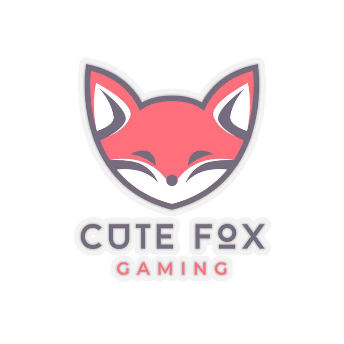 Cute Fox Stickers - Gaming Kiss-Cut Stickers 4" ร 4" Transparent Paper products