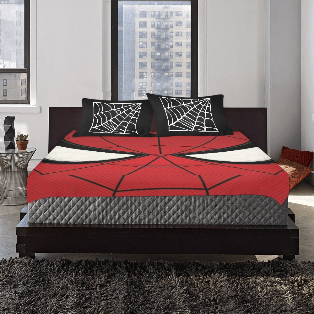 3-Piece Bedding Set Spiderman White ONESIZE
