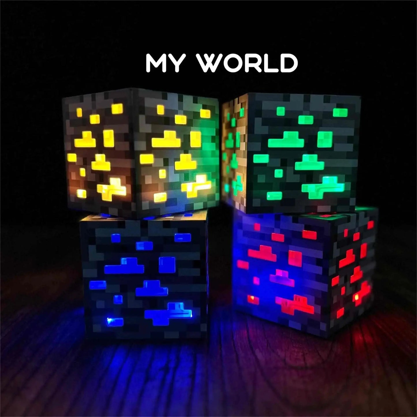 2 Pieces Touch Clap Ore Lamps Rechargeable Surround Model Toys Light Up My World 3 Levels of Lights and Vibrant Colours Gifts - Gapo Goods -