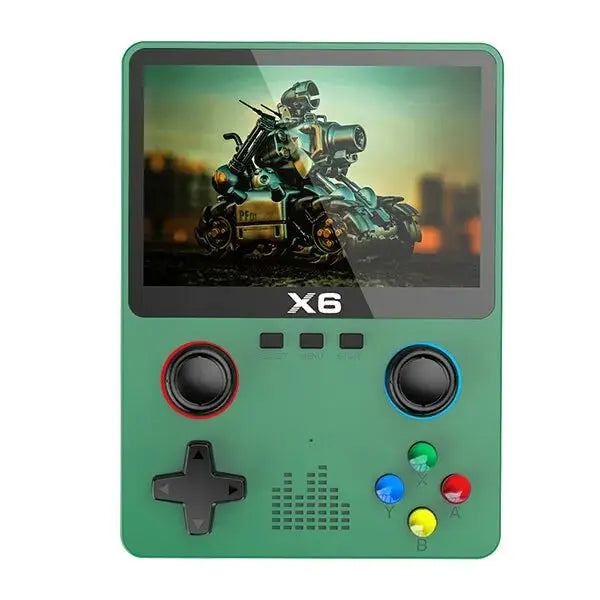 2023 New X6 3.5Inch IPS Screen Handheld Game Player Dual Joystick 11 Simulators GBA Video Game Console for Kids Gifts - Gapo Goods -