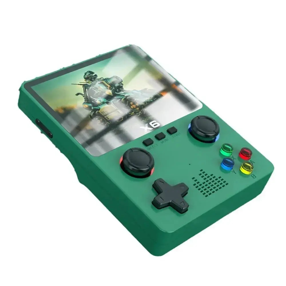 2023 New X6 3.5Inch IPS Screen Handheld Game Player Dual Joystick 11 Simulators GBA Video Game Console for Kids Gifts - Gapo Goods -