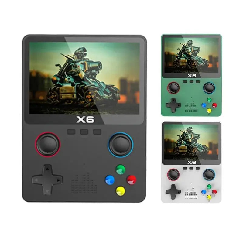 2023 New X6 3.5Inch IPS Screen Handheld Game Player Dual Joystick 11 Simulators GBA Video Game Console for Kids Gifts - Gapo Goods -