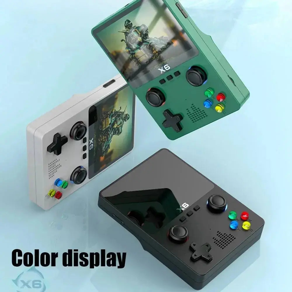 2023 New X6 3.5Inch IPS Screen Handheld Game Player Dual Joystick 11 Simulators GBA Video Game Console for Kids Gifts - Gapo Goods -