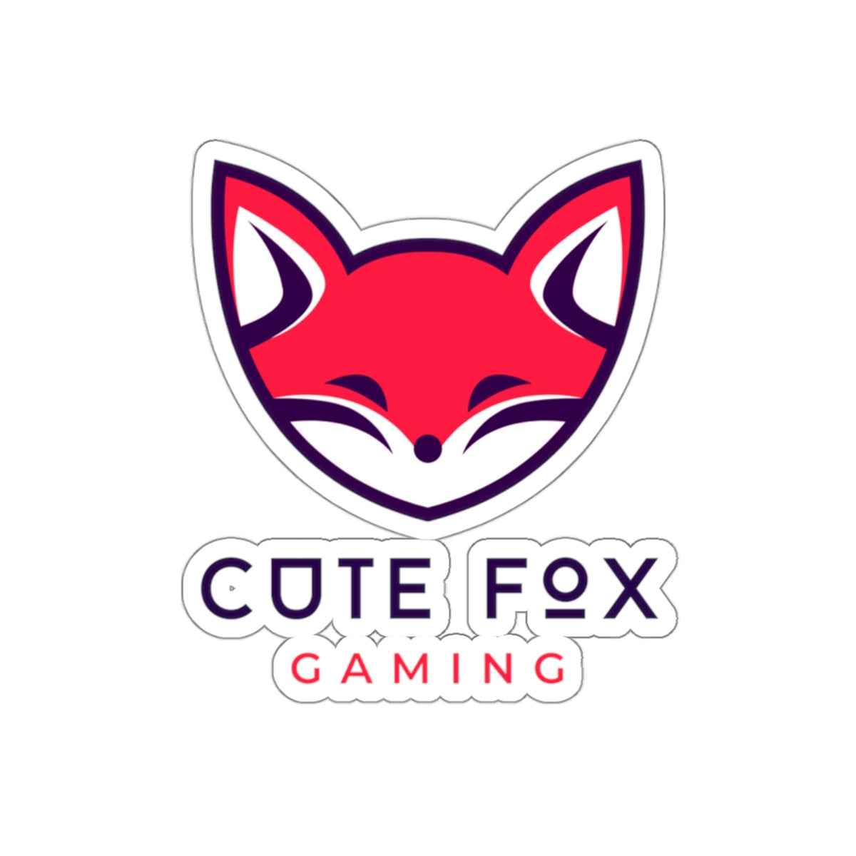 Cute Fox Stickers - Gaming Kiss-Cut Stickers 6" ร 6" White Paper products