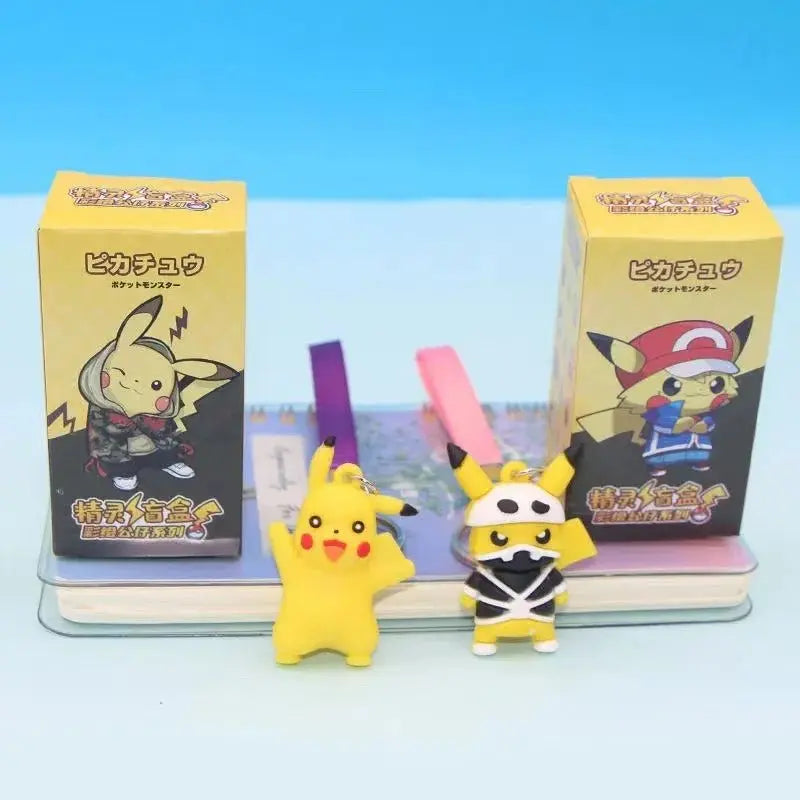 24 Pcs Set Pokemon Random Box Action Figure Cute Different Styles Pikachu Doll Keychain Anime Cartoon Ornaments Model Gifts - Gapo Goods -
