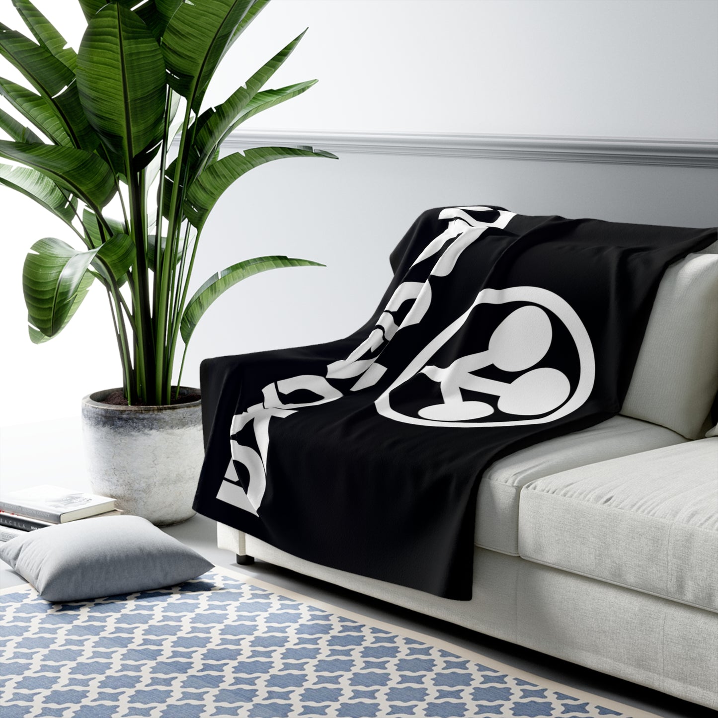 Cyberpunk Sherpa Fleece Blanket - Arasaka Design
