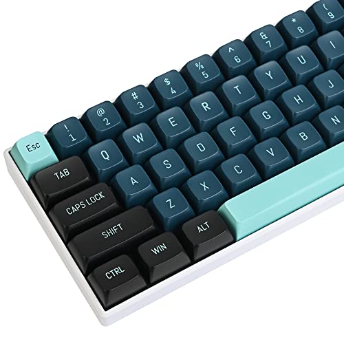 GTSP 61 Keycaps 60 Percent, Ducky One 2 Mini Keycaps for Mechanical Keyboard OEM Profile RGB PBT Keycap Set with Key Puller for Cherry MX Switches SK 61/Joker (Only keycaps) Blue