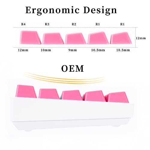 GTSP 61 Keycaps 60 Percent, Ducky One 2 Mini Keycaps for Mechanical Keyboard OEM Profile RGB PBT Keycap Set with Key Puller for Cherry MX Switches SK 61/Joker (Only keycaps) Blue