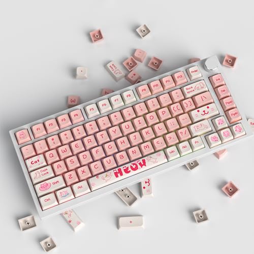 GTSP 61 Keycaps 60 Percent, Ducky One 2 Mini Keycaps for Mechanical Keyboard OEM Profile RGB PBT Keycap Set with Key Puller for Cherry MX Switches SK 61/Joker (Only keycaps) Blue