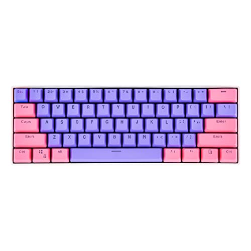 GTSP 61 Keycaps 60 Percent, Ducky One 2 Mini Keycaps for Mechanical Keyboard OEM Profile RGB PBT Keycap Set with Key Puller for Cherry MX Switches SK 61/Joker (Only keycaps) Blue