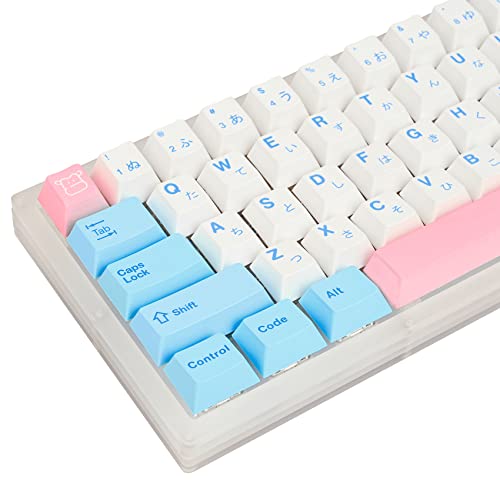 GTSP 61 Keycaps 60 Percent, Ducky One 2 Mini Keycaps for Mechanical Keyboard OEM Profile RGB PBT Keycap Set with Key Puller for Cherry MX Switches SK 61/Joker (Only keycaps) Blue