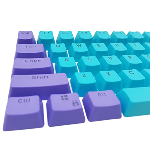 GTSP 61 Keycaps 60 Percent, Ducky One 2 Mini Keycaps for Mechanical Keyboard OEM Profile RGB PBT Keycap Set with Key Puller for Cherry MX Switches SK 61/Joker (Only keycaps) Blue