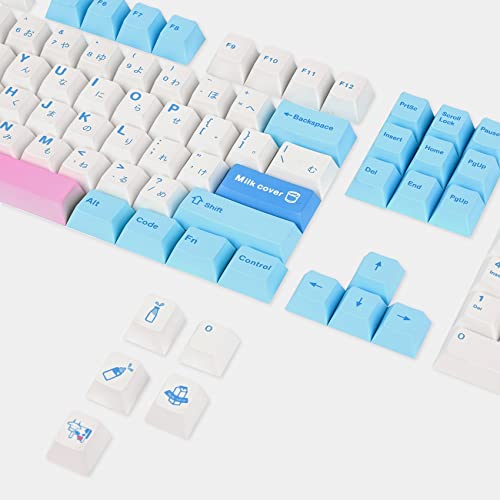GTSP 61 Keycaps 60 Percent, Ducky One 2 Mini Keycaps for Mechanical Keyboard OEM Profile RGB PBT Keycap Set with Key Puller for Cherry MX Switches SK 61/Joker (Only keycaps) Blue