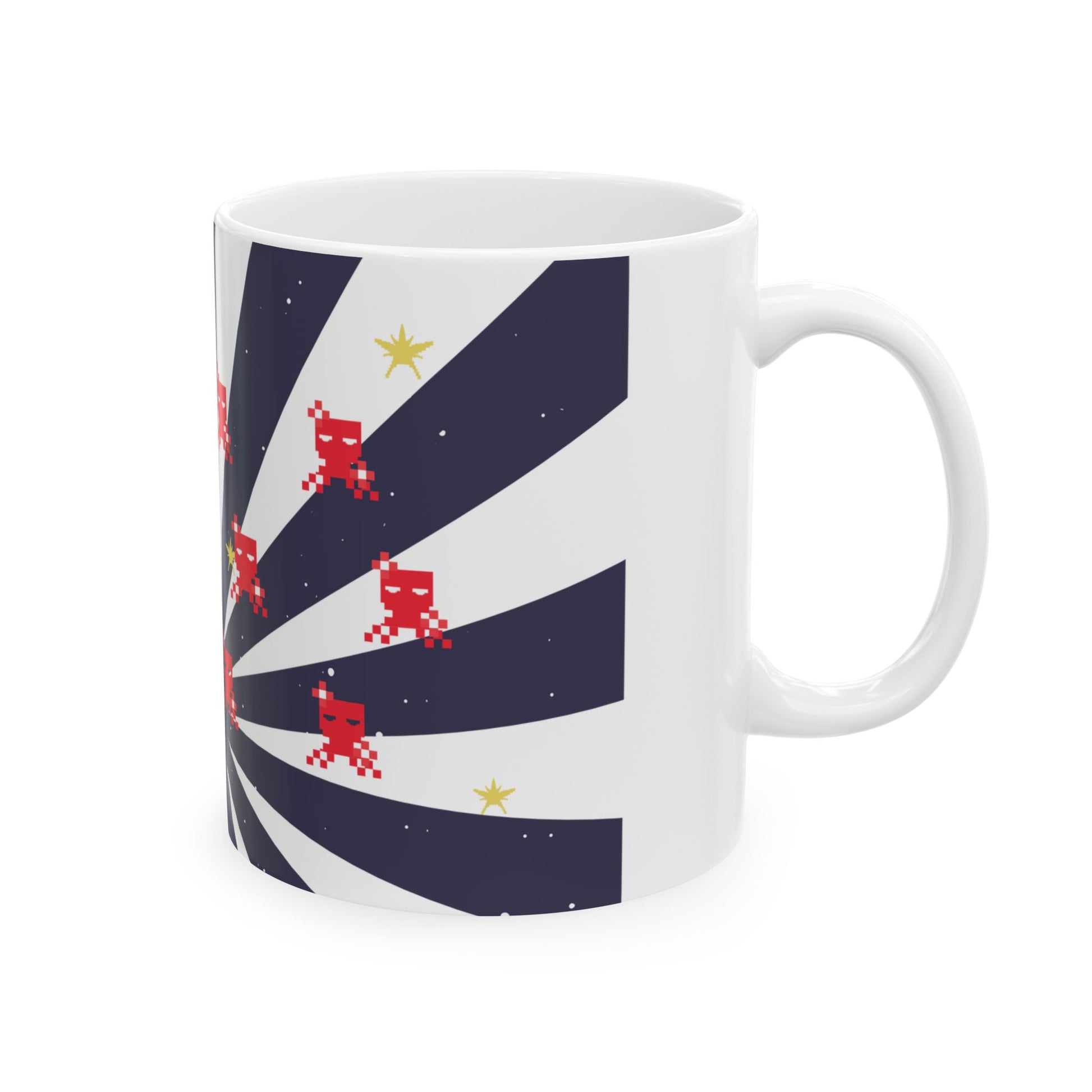 Unique Ceramic Mug - 11oz Coffee Cup | Durable White Ceramic, Microwave Safe Mug