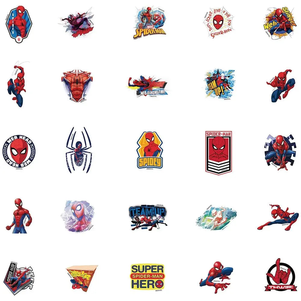 50 - Piece Spider - Man Sticker Set for Laptop Guitar Suitcase - Waterproof Decals for Kids Toys - Gapo Goods - Accessories