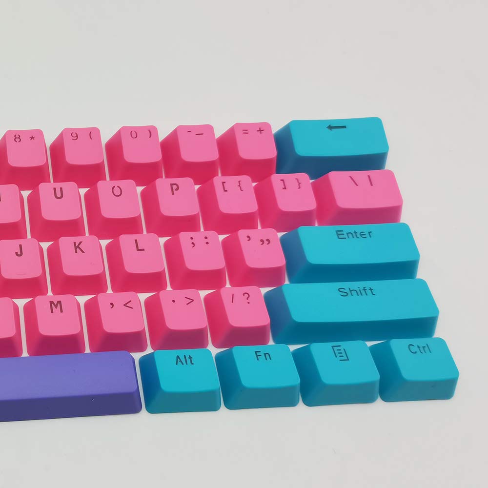 GTSP 61 Keycaps 60 Percent, Ducky One 2 Mini Keycaps for Mechanical Keyboard OEM Profile RGB PBT Keycap Set with Key Puller for Cherry MX Switches SK 61/Joker (Only keycaps) Blue