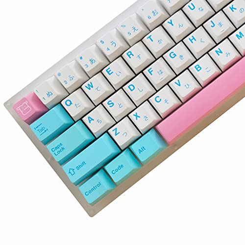 GTSP 61 Keycaps 60 Percent, Ducky One 2 Mini Keycaps for Mechanical Keyboard OEM Profile RGB PBT Keycap Set with Key Puller for Cherry MX Switches SK 61/Joker (Only keycaps) Blue