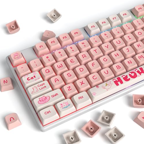 GTSP 61 Keycaps 60 Percent, Ducky One 2 Mini Keycaps for Mechanical Keyboard OEM Profile RGB PBT Keycap Set with Key Puller for Cherry MX Switches SK 61/Joker (Only keycaps) Blue