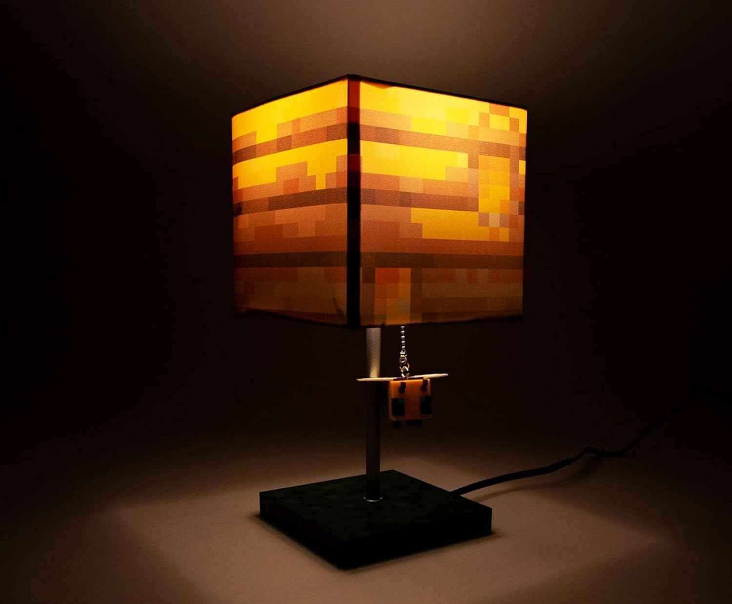 Minecraft Bee Lamp - Yellow Bee Nest Mood Light with 3D Puller | Kids Desk Lamp Home Decor