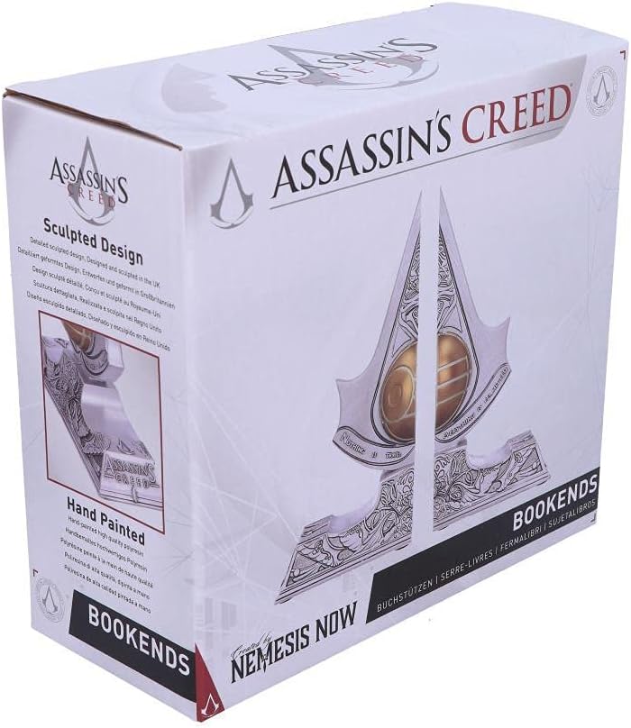 Assassin's Creed Bookends β Official Licensed Resin Apple of Eden Decor, Silver 18.5cm