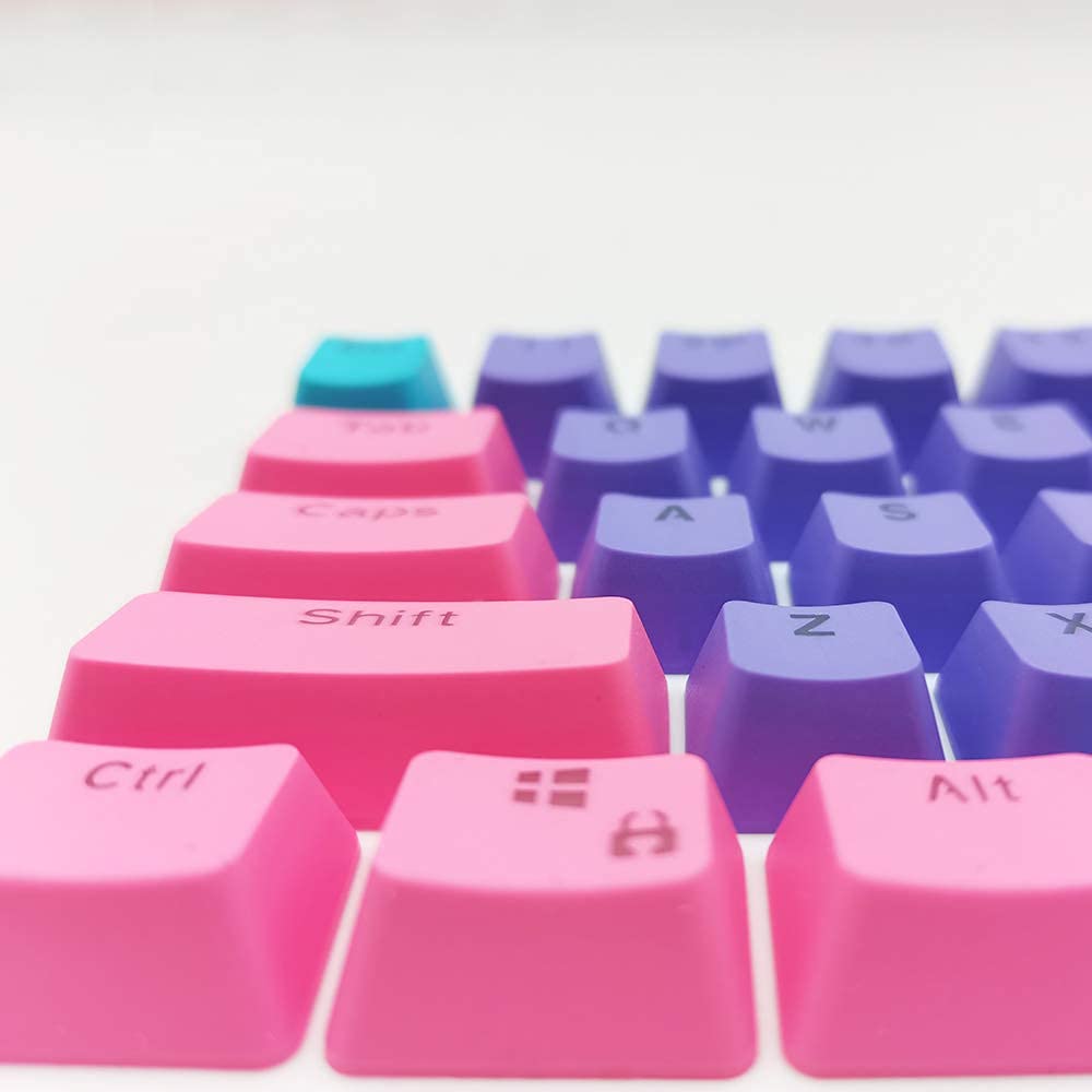 GTSP 61 Keycaps 60 Percent, Ducky One 2 Mini Keycaps for Mechanical Keyboard OEM Profile RGB PBT Keycap Set with Key Puller for Cherry MX Switches SK 61/Joker (Only keycaps) Blue