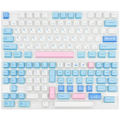 GTSP 61 Keycaps 60 Percent, Ducky One 2 Mini Keycaps for Mechanical Keyboard OEM Profile RGB PBT Keycap Set with Key Puller for Cherry MX Switches SK 61/Joker (Only keycaps) Blue