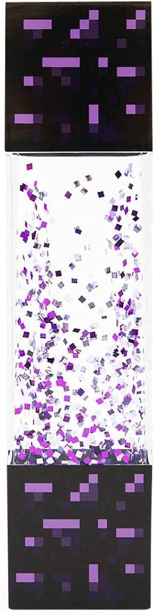 Minecraft Nether Portal Lamp - LED Glitter Motion Light | Bedside Table Decor Home Decor