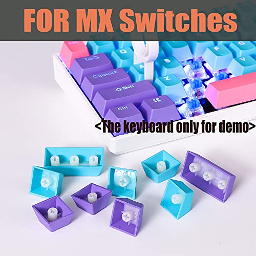 GTSP 61 Keycaps 60 Percent, Ducky One 2 Mini Keycaps for Mechanical Keyboard OEM Profile RGB PBT Keycap Set with Key Puller for Cherry MX Switches SK 61/Joker (Only keycaps) Blue