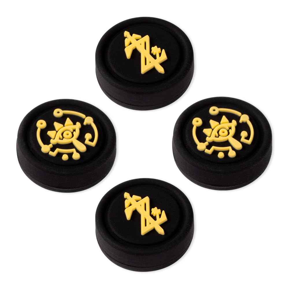 PERFECTSIGHT Switch Thumb Grips, Cute Joystick Caps for Nintendo Switch Lite/Switch OLED, 4 PCS Kawaii Thumbstick Cover Analog Stick Button Cover for NS Joycon Controller (Black Z Eyes)