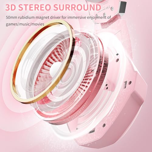 Gaming Headset PS4 Headset, Xbox Headset with 7.1 Surround Sound, Gaming Headphones with Noise Cancelling Mic RGB Light Memory Earmuffs for PC, PS5, PS4, Xbox Series X/S, Xbox one, Switch - Gapo Goods - Computer PC Gaming Accessories