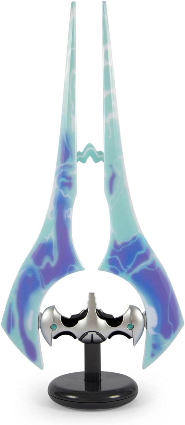 Ukonic Halo Light-Up Covenant Energy Sword Collectible Desktop Lamp with LED Light | Video Game-Themed Room Essentials | Bedside Table Lamp, Home Decor Accessories | 14 Inches Tall