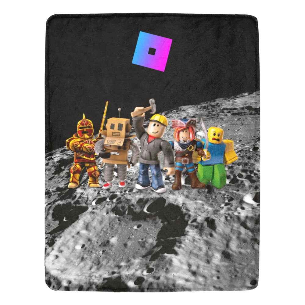 Ultra Soft Fleece Blanket – Plush Polyester Roblox Cozy Gamer Throw 54x70 White ONE SIZE Blanket