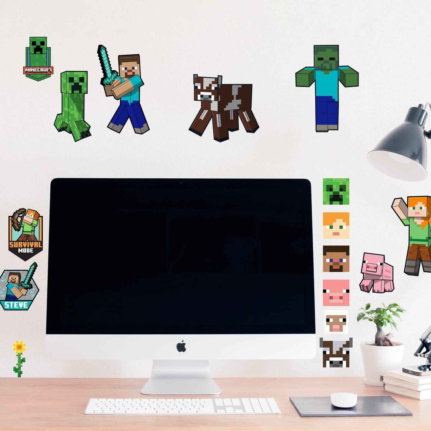 RoomMates RMK5366SCS Minecraft Characters Peel and Stick Wall Decals