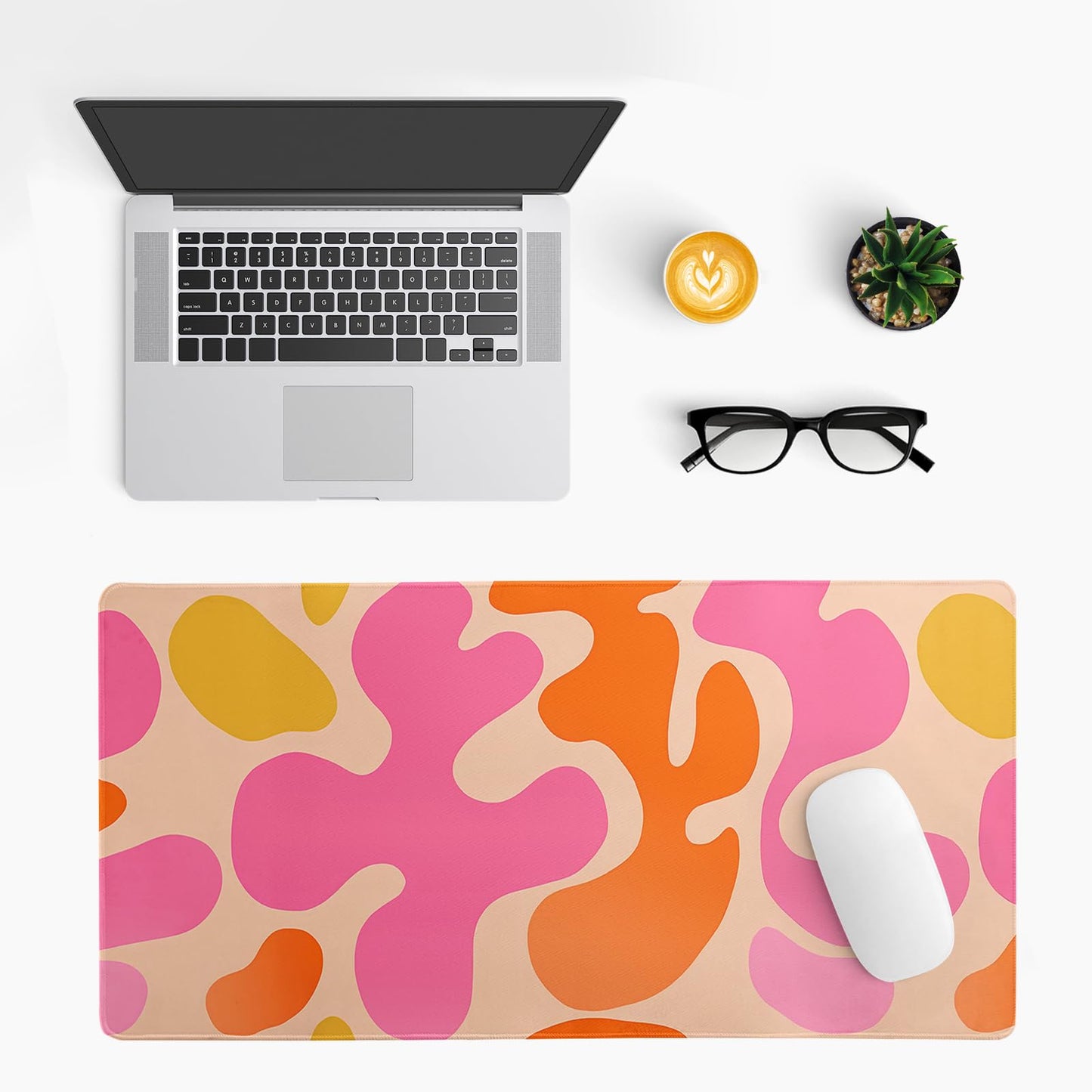 Mountain Gaming Mouse Pad 27.6x11.8 Inch Forest Large Mousepad Extended Grey Mousepad Gaming Non-Slip Rubber Base Stitched Edges Keyboard Mouse Mat Desk Pad for Office Home and Game