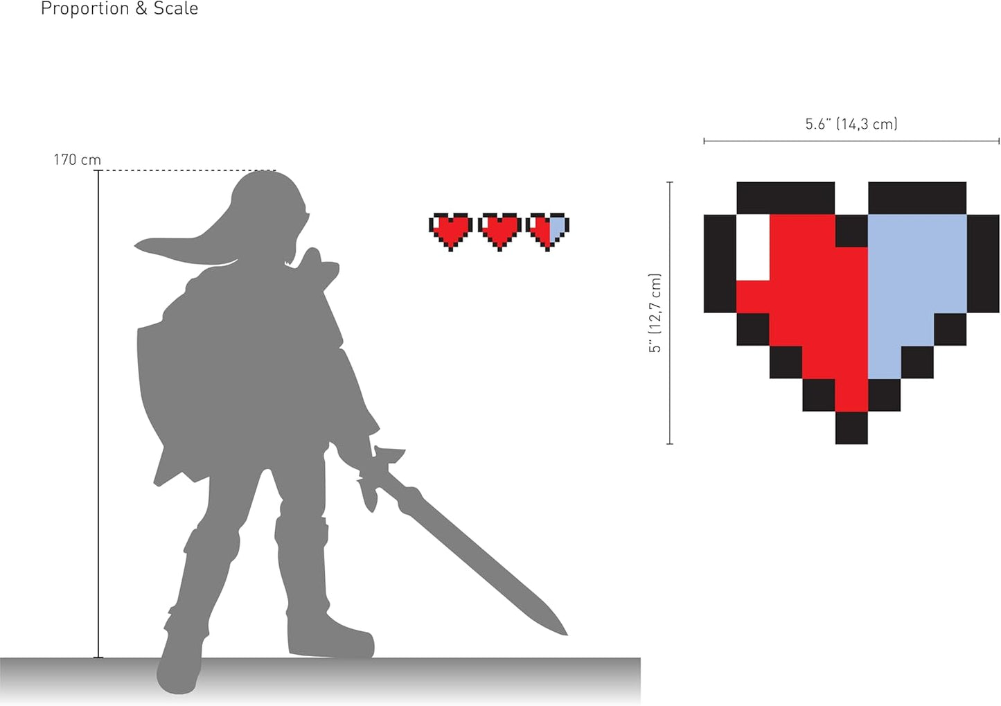 Pixel Heart Decor β Retro Gaming Gifts | 8-Bit Pixel Hearts Wall Art for Gamer Rooms Home Decor