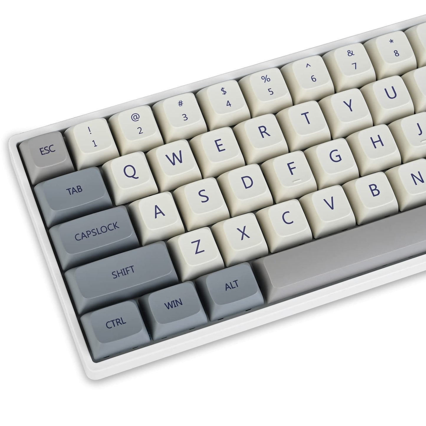 GTSP 61 Keycaps 60 Percent, Ducky One 2 Mini Keycaps for Mechanical Keyboard OEM Profile RGB PBT Keycap Set with Key Puller for Cherry MX Switches SK 61/Joker (Only keycaps) Blue
