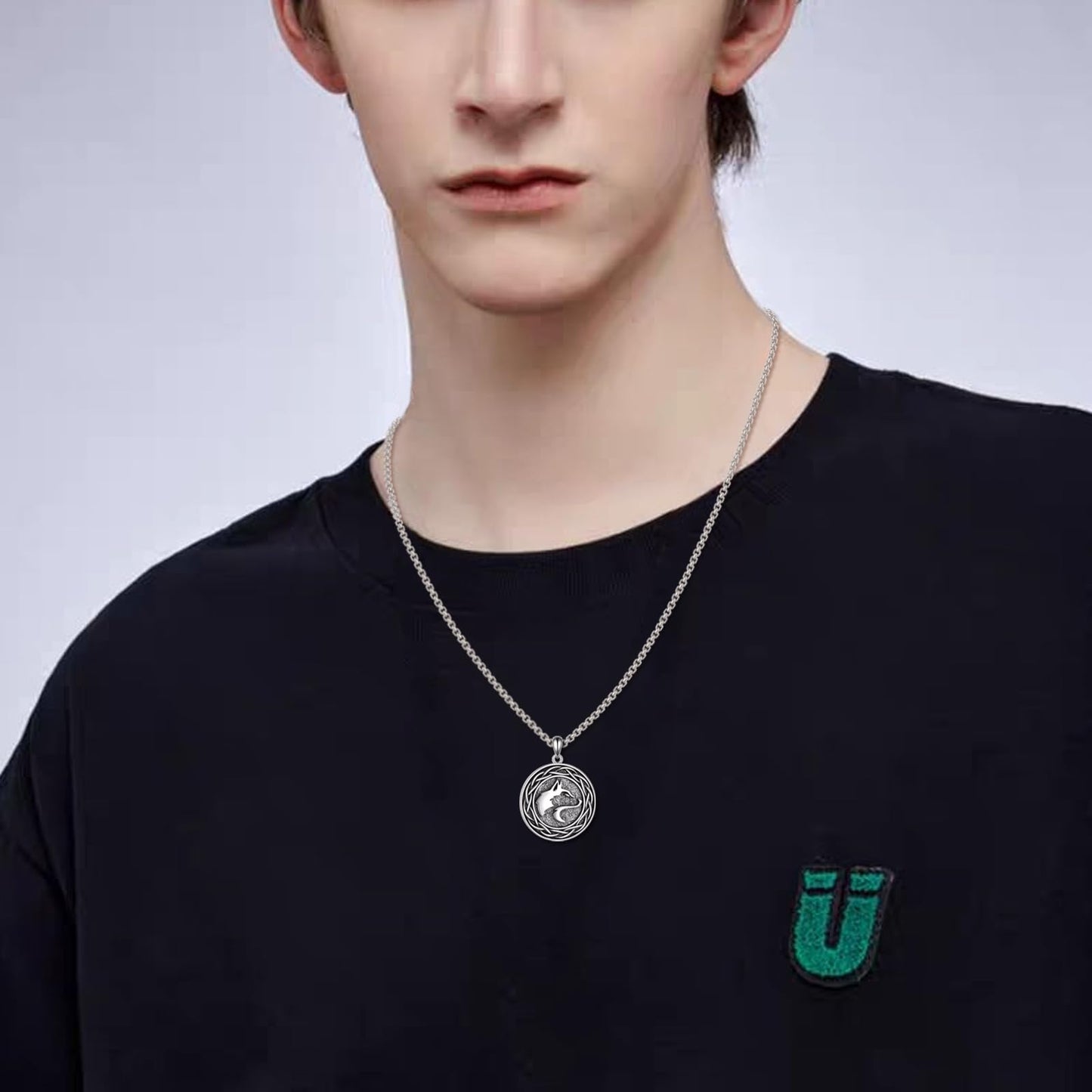 Viking Necklace for Men Sterling Silver Arrowhead/Therian/Raven/Thors Hammer Pendant Necklaces Jewelry Gifts for Men Women
